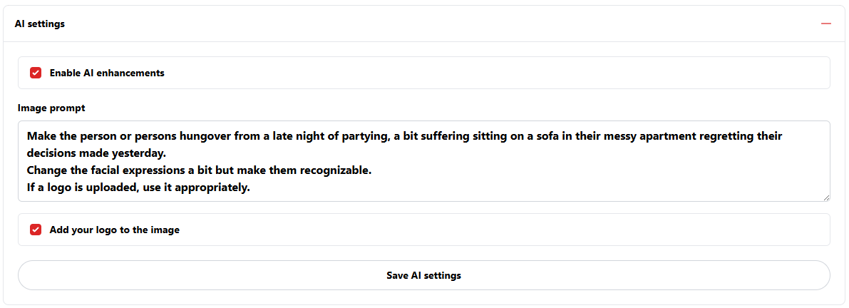 Moment AI settings