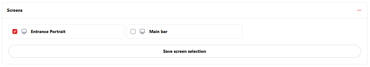 Moment screen selection