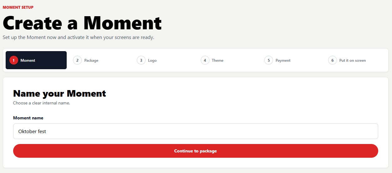 Name your Moment