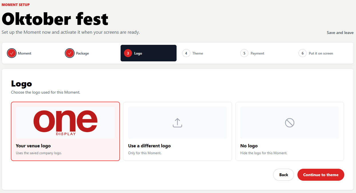 Choose a logo for the Moment